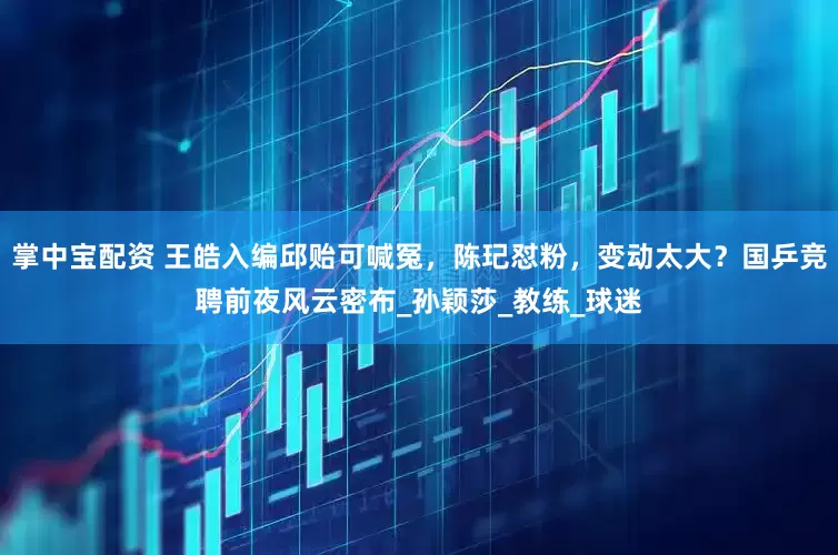 掌中宝配资 王皓入编邱贻可喊冤，陈玘怼粉，变动太大？国乒竞聘前夜风云密布_孙颖莎_教练_球迷